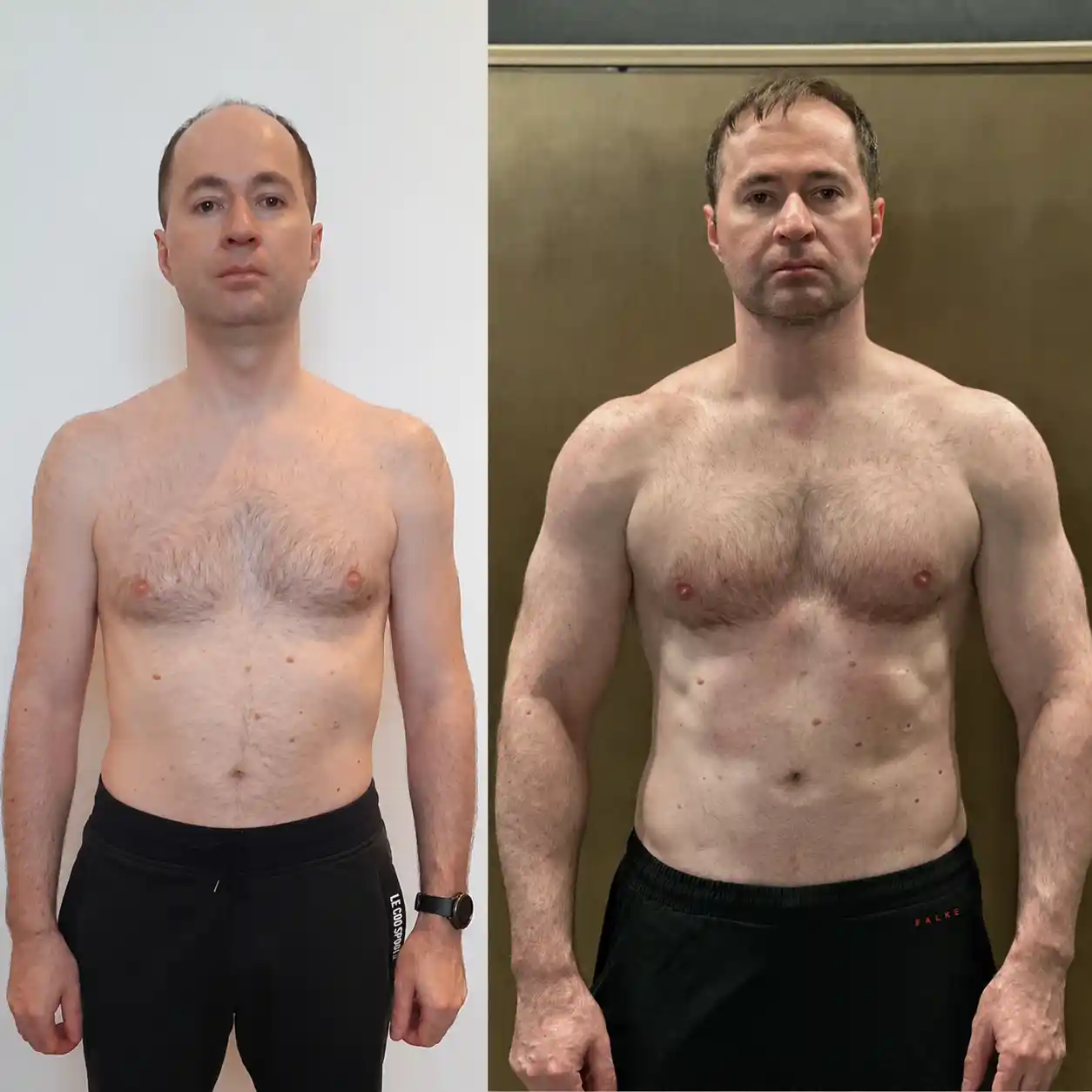 Marcin before and after transformation