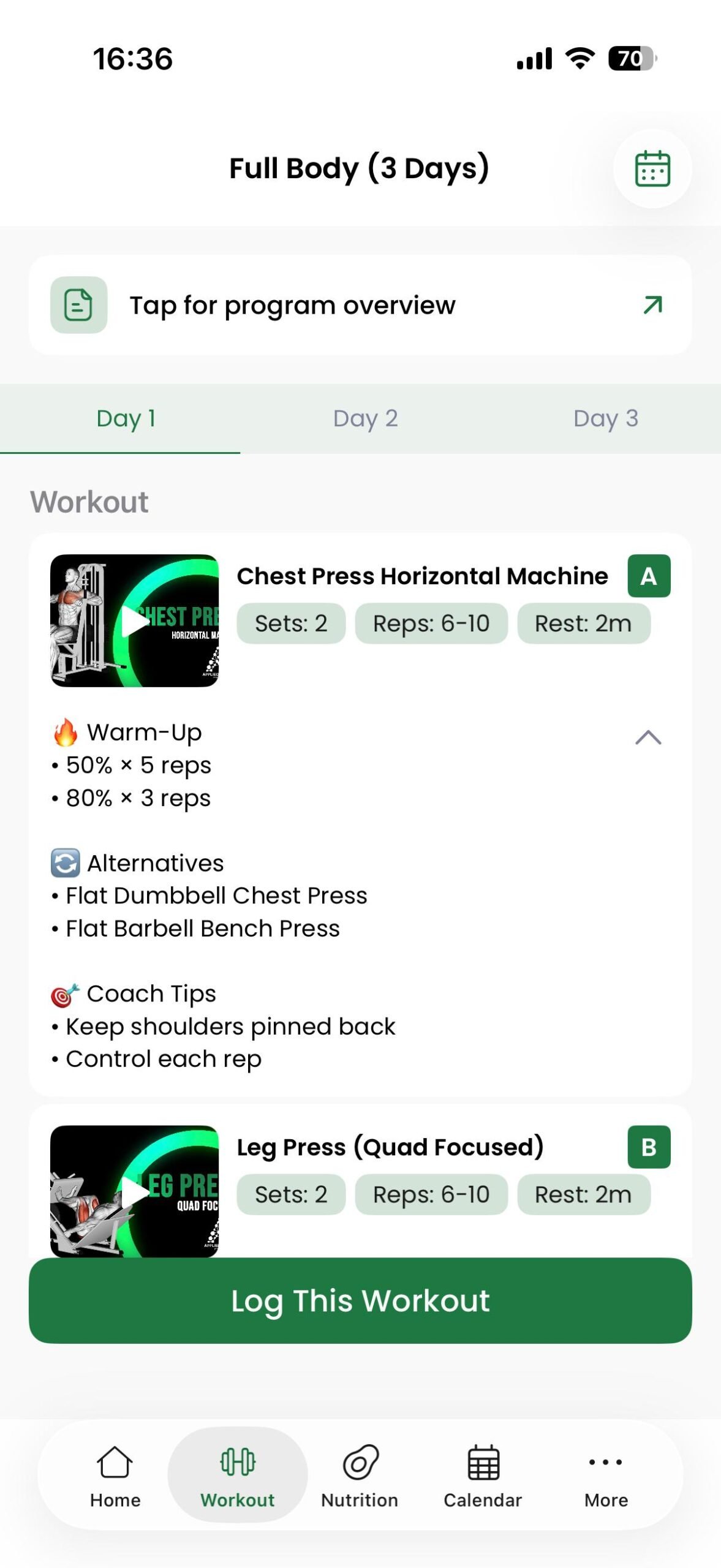 ASF workout experience